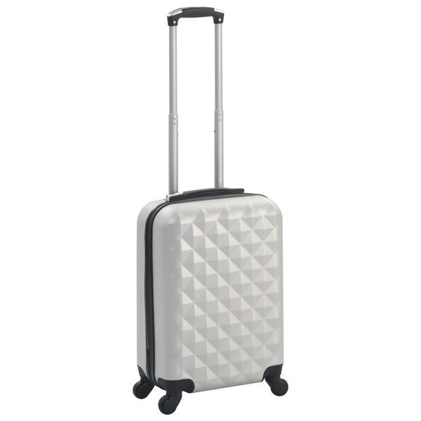 Silberner ABS Hartschalen-Trolley