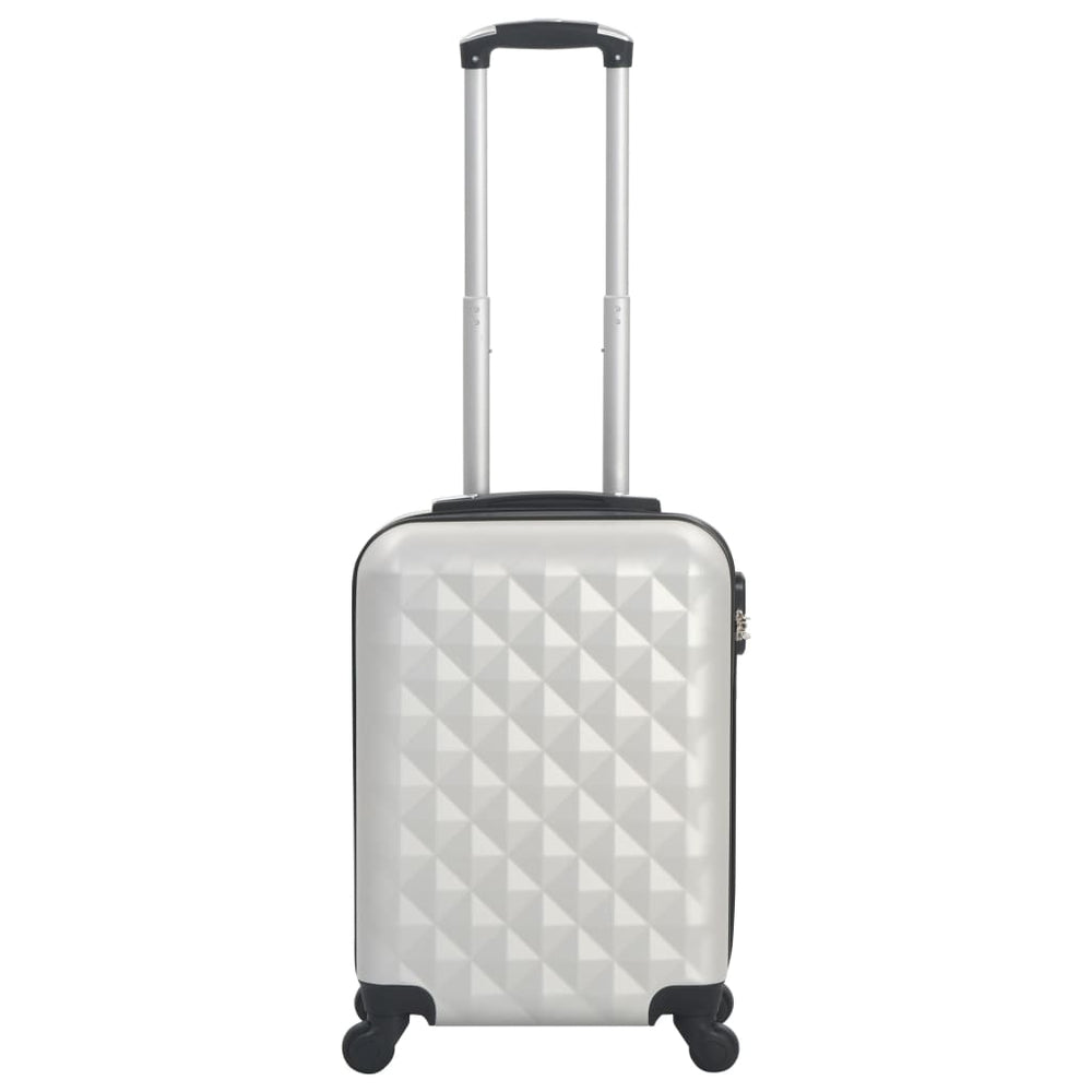 Silberner ABS Hartschalen-Trolley