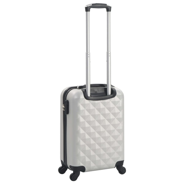 Silberner ABS Hartschalen-Trolley