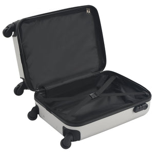 Silberner ABS Hartschalen-Trolley