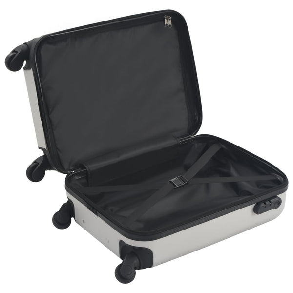 Silberner ABS Hartschalen-Trolley
