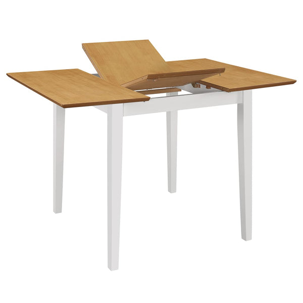 Esstisch Ausziehbar Weiß (80-120)x80x74 cm MDF