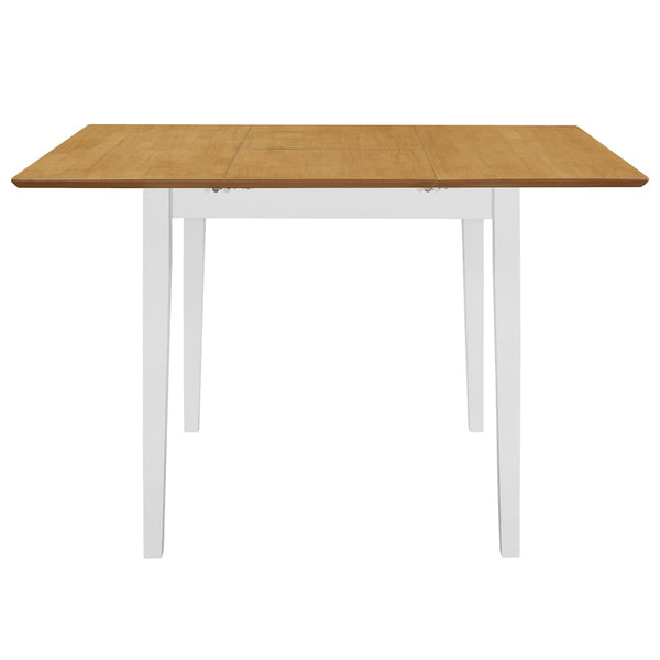 Esstisch Ausziehbar Weiß (80-120)x80x74 cm MDF