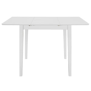 Esstisch Ausziehbar Weiß (80-120)x80x74 cm MDF