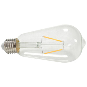 Strahler 2 Stk. mit Glühlampen 2 W Schwarz und Kupfer E27