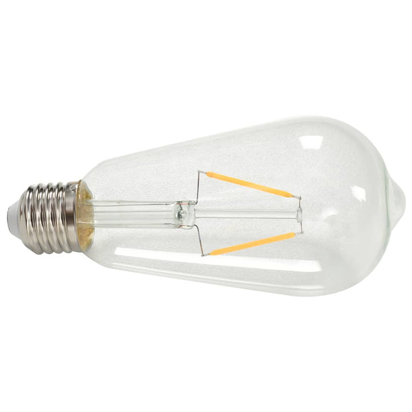 Strahler 2 Stk. mit Glühlampen 2 W Schwarz und Kupfer E27