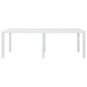 9-tlg. Garten-Essgruppe Kunststoff Weiß Rattan-Optik
