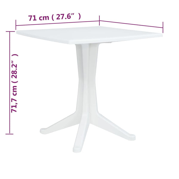 3-tlg. Bistro-Set Kunststoff Rattan Weiß