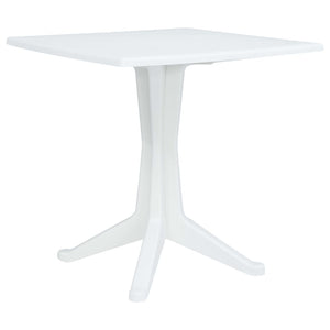3-tlg. Bistro-Set Kunststoff Rattan Weiß