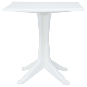 3-tlg. Bistro-Set Kunststoff Rattan Weiß