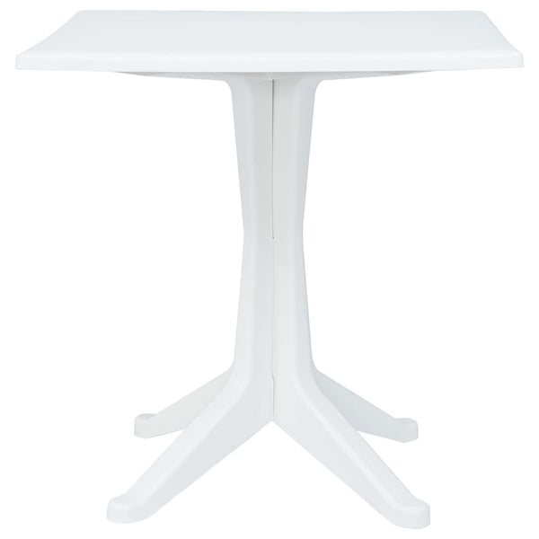 3-tlg. Bistro-Set Kunststoff Rattan Weiß