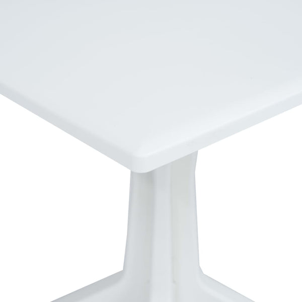 3-tlg. Bistro-Set Kunststoff Rattan Weiß