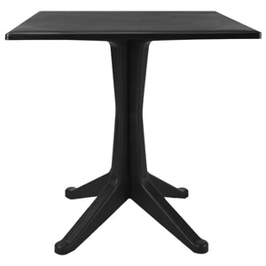 3-tlg. Bistro-Set Kunststoff Rattan Anthrazit