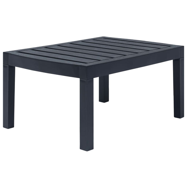4-teiliges Gartenmöbel-Set Anthrazit Kunststoff