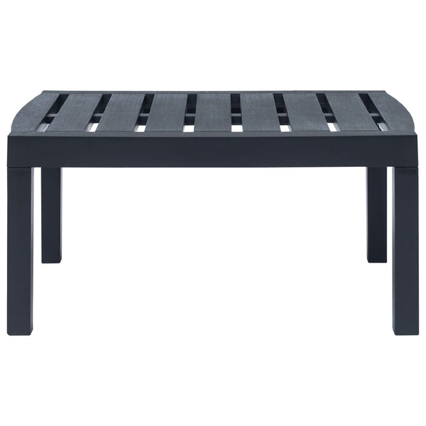 4-teiliges Gartenmöbel-Set Anthrazit Kunststoff