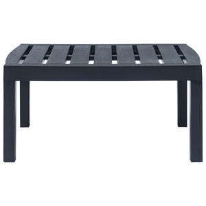 4-teiliges Gartenmöbel-Set Anthrazit Kunststoff