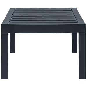 4-teiliges Gartenmöbel-Set Anthrazit Kunststoff