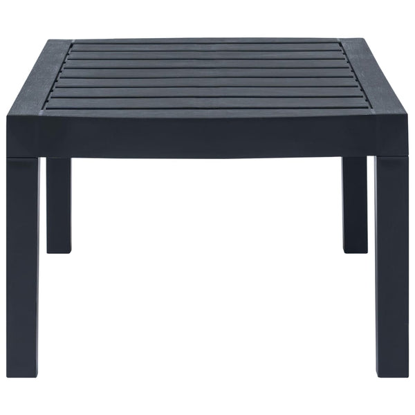 4-teiliges Gartenmöbel-Set Anthrazit Kunststoff