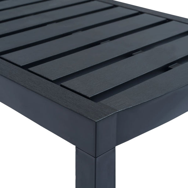 4-teiliges Gartenmöbel-Set Anthrazit Kunststoff