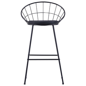 vidaXL Tabourets de bar 2 pcs Similicuir Noir