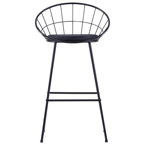 vidaXL Tabourets de bar 2 pcs Similicuir Noir