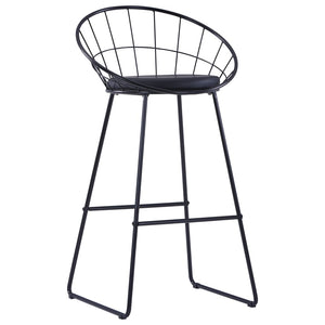 vidaXL Tabourets de bar 2 pcs Similicuir Noir