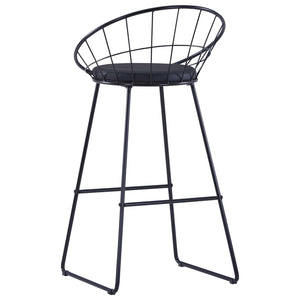 vidaXL Tabourets de bar 2 pcs Similicuir Noir