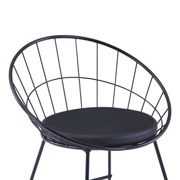 vidaXL Tabourets de bar 2 pcs Similicuir Noir