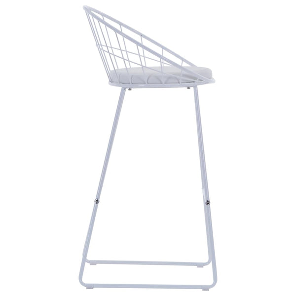 vidaXL Tabourets de bar 2 pcs Similicuir blanc
