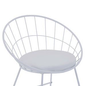 vidaXL Tabourets de bar 2 pcs Similicuir blanc