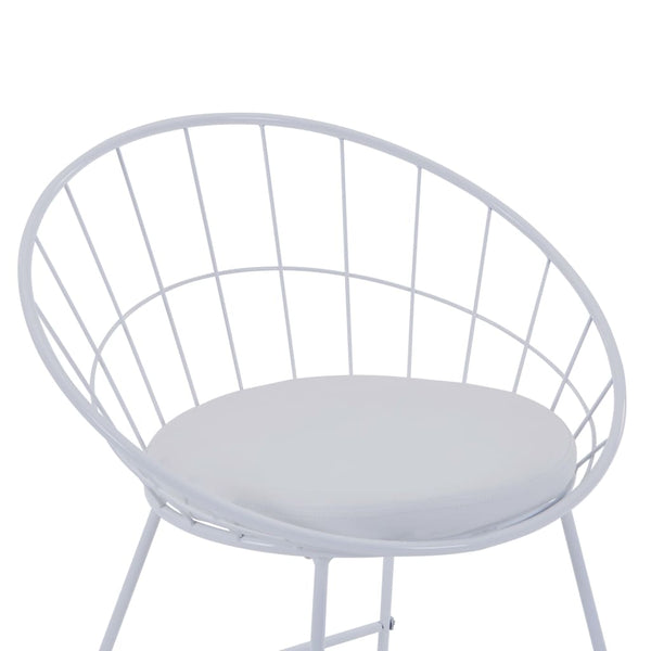 vidaXL Tabourets de bar 2 pcs Similicuir blanc