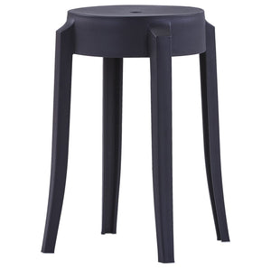 vidaXL Tabourets Empilables 4 pcs Noir Plastique
