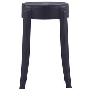vidaXL Tabourets Empilables 4 pcs Noir Plastique