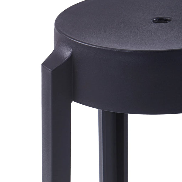 vidaXL Stackable Stools 4 pcs. Black Plastic