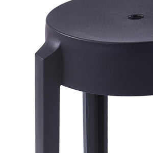 vidaXL Tabourets Empilables 4 pcs Noir Plastique