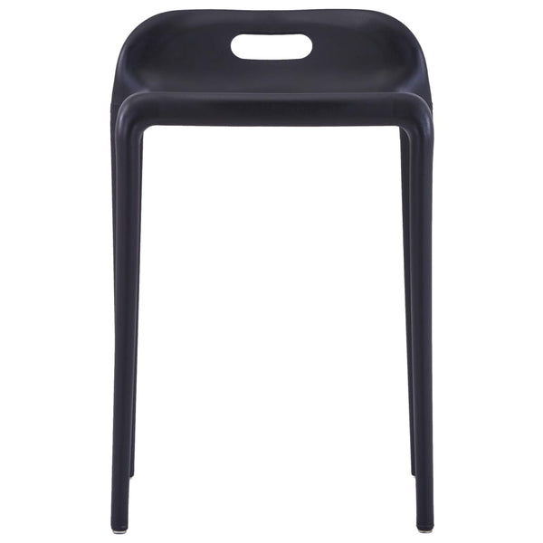 vidaXL Tabourets Empilables 4 pcs Noir Plastique