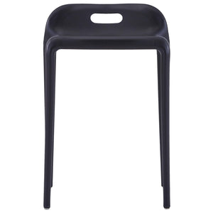 vidaXL Tabourets Empilables 4 pcs Noir Plastique