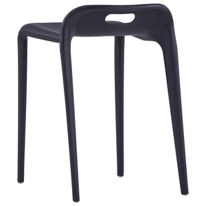 vidaXL Tabourets Empilables 4 pcs Noir Plastique