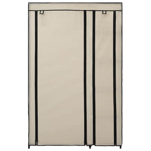 Faltschrank Creme 110x45x175 cm Stoff