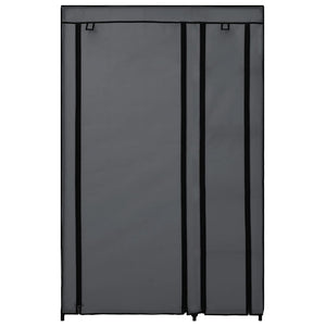 Faltschrank Grau 110x45x175 cm Stoff