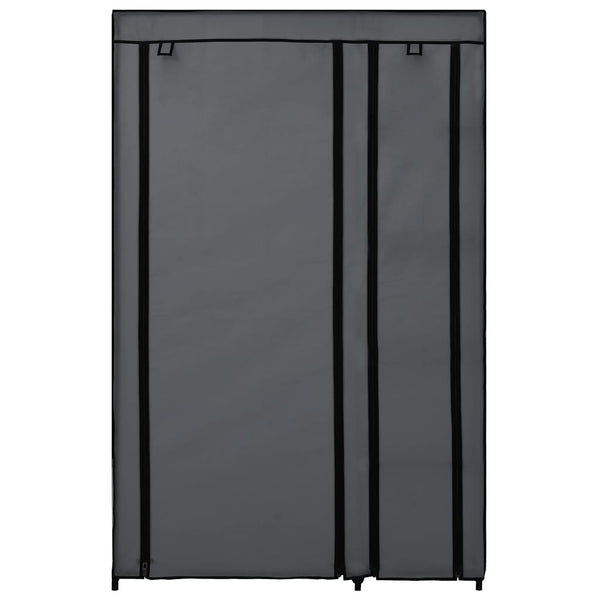 Faltschrank Grau 110x45x175 cm Stoff