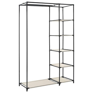 Faltschränke 2 Stk. Creme 110x45x175 cm Stoff