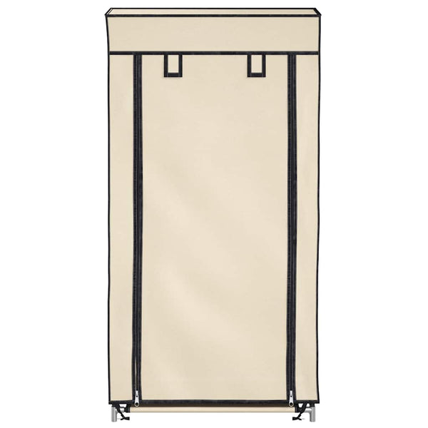 Schuhschrank mit Abdeckung Cremeweiß 58 x 28 x 106 cm Stoff