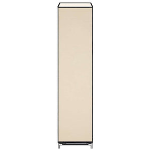 Schuhschrank mit Abdeckung Cremeweiß 58 x 28 x 106 cm Stoff