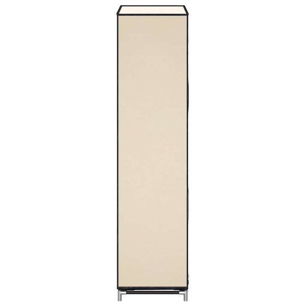 Schuhschrank mit Abdeckung Cremeweiß 58 x 28 x 106 cm Stoff
