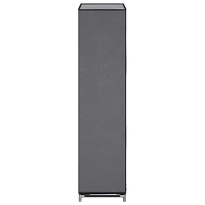 Schuhschrank mit Abdeckung Grau 58 x 28 x 106 cm Stoff