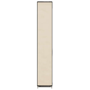 Schuhschrank mit Abdeckung Cremeweiß 57 x 29 x 162 cm Stoff