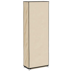 Schuhschrank mit Abdeckung Cremeweiß 57 x 29 x 162 cm Stoff
