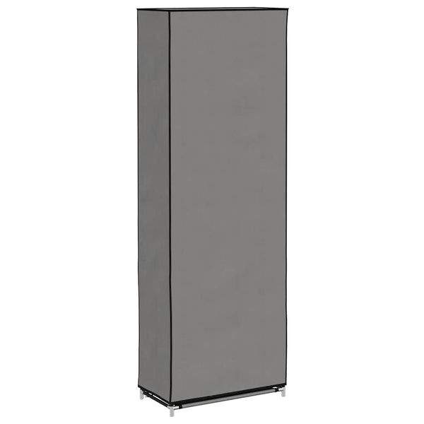 Schuhschrank mit Abdeckung Grau 57 x 29 x 162 cm Stoff