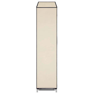 Schuhschrank mit Abdeckung Cremeweiß 115 x 28 x 110 cm Stoff